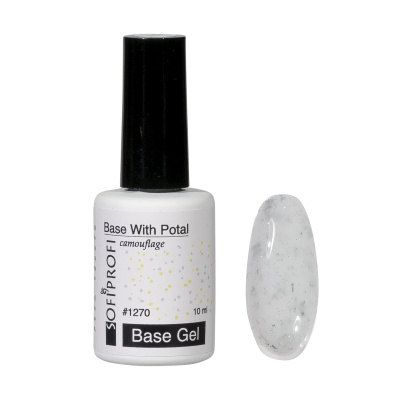 База для ногтей камуфлирующая с поталью Тон 1270 Sofiprofi Base With Potal, 10 мл